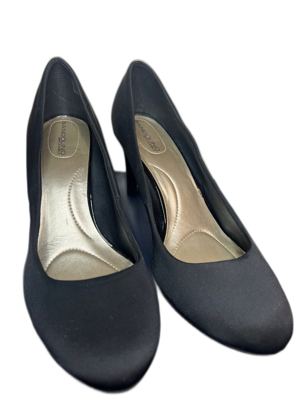 Bandolino Black Round-Toe Mid Heel Pumps for Women 10/5